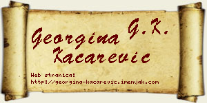 Georgina Kačarević vizit kartica
